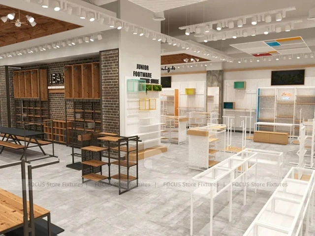 Modern Department Store Apparel Floor Plan Display