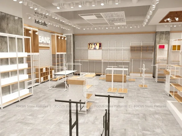 Modern Department Store Apparel Floor Plan Display