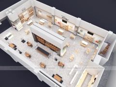 Modern Department Store Apparel Floor Plan Display