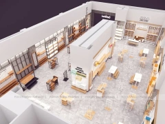 Modern Department Store Apparel Floor Plan Display