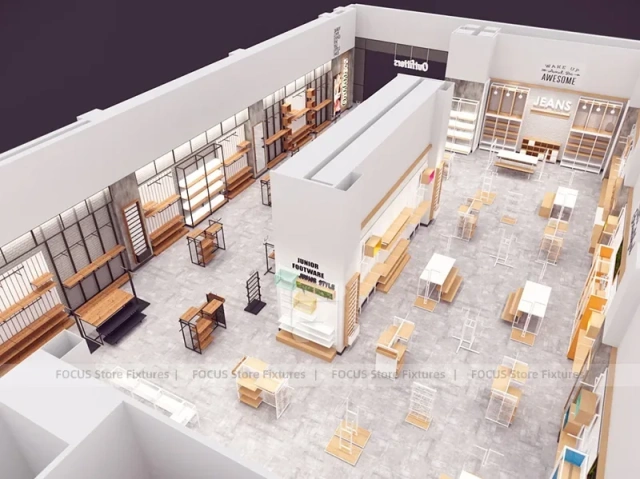 Modern Department Store Apparel Floor Plan Display