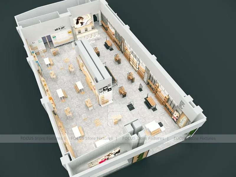 Modern Department Store Apparel Floor Plan Display