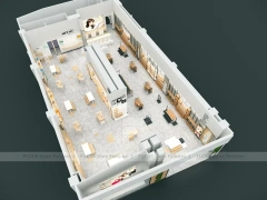 Modern Department Store Apparel Floor Plan Display