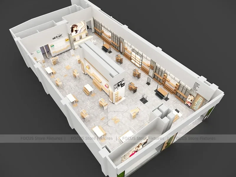 Modern Department Store Apparel Floor Plan Display