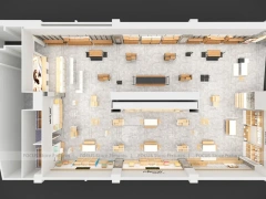 Modern Department Store Apparel Floor Plan Display