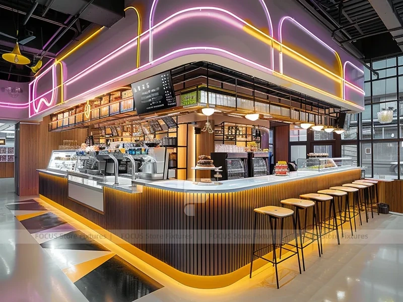 Neon Warm Beverage Lounge Counter