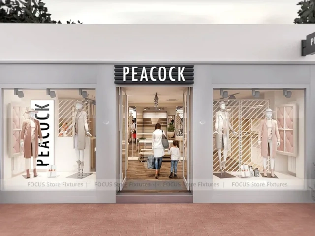 Peacocks White Fashion Storefront Display