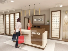 Peacocks Wood Reception Counter Display
