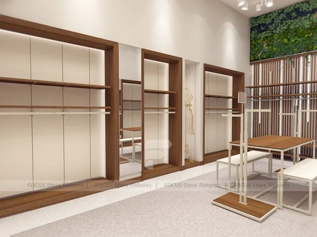 Peacocks Wood Reception Counter Display