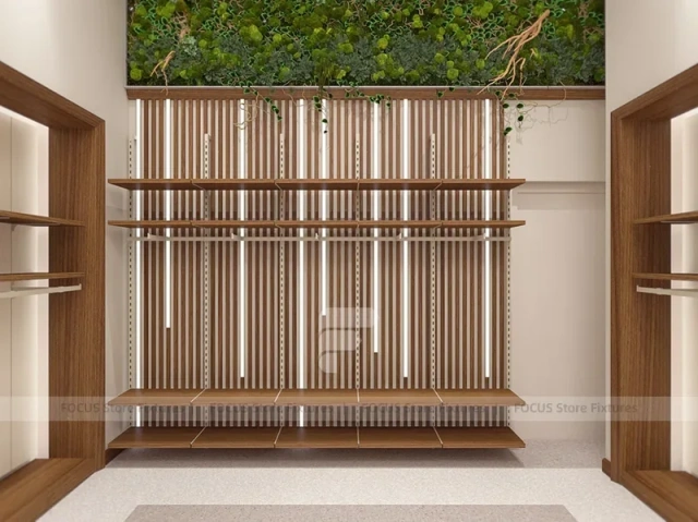 Peacocks Wood Reception Counter Display