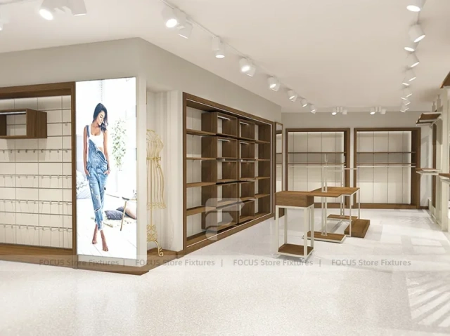 Peacocks Wood Reception Counter Display