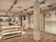 Peacocks Wood Slatwall Retail Fixture Layout