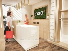 Peacocks Wood Slatwall Retail Fixture Layout
