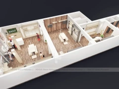 Peacocks Wood Slatwall Retail Fixture Layout