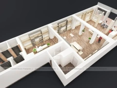 Peacocks Wood Slatwall Retail Fixture Layout