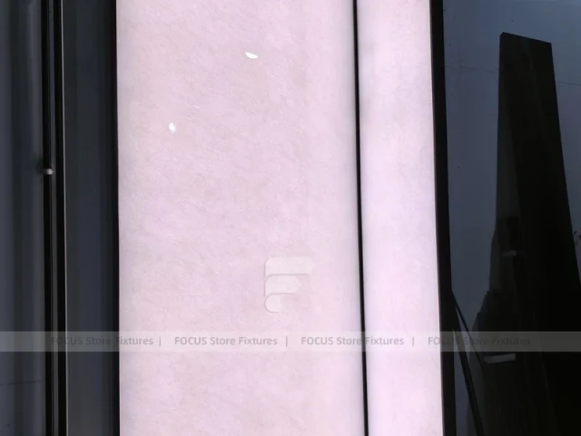 Pink Acrylic Beverage Wall Panel Detail