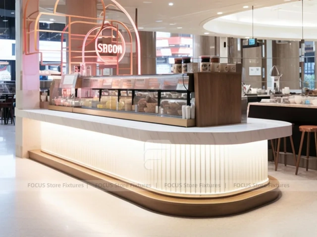 Pink Gold Beverage Bar Corner Layout