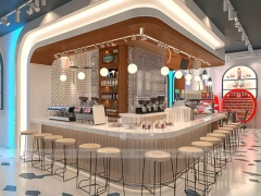 Pink Gold Dessert Beverage Island Counter