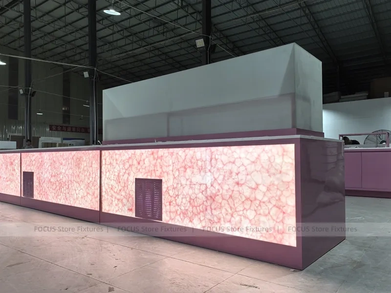 Pink Lightbox Beverage Front Counter