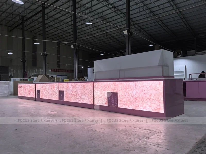 Pink Lightbox Beverage Front Counter