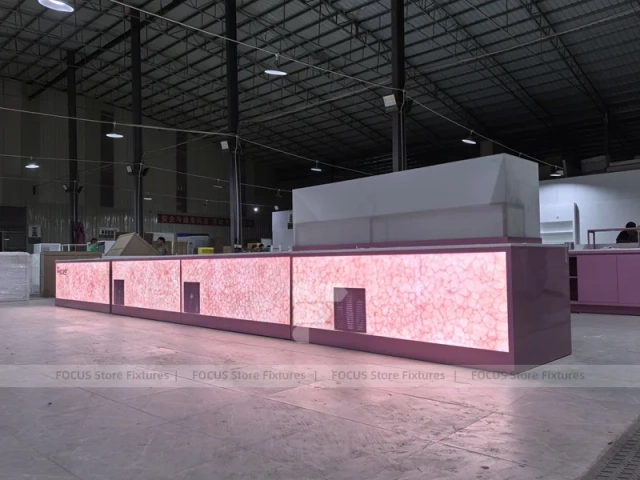 Pink Lightbox Beverage Front Counter