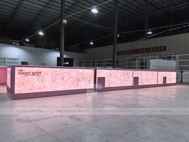 Pink Lightbox Beverage Front Counter