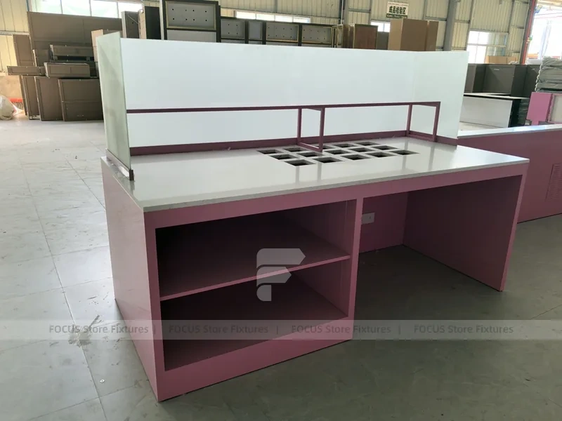 Pink Lightbox Beverage Front Counter