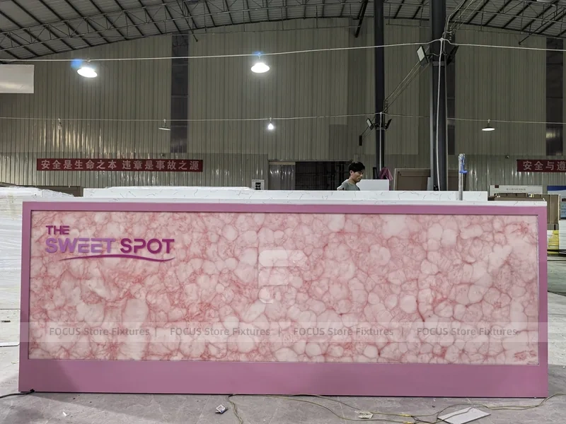 Pink Lightbox Beverage Front Counter