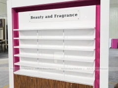 Pink Orange Beauty Pharmacy Wall Shelving Fixture Set