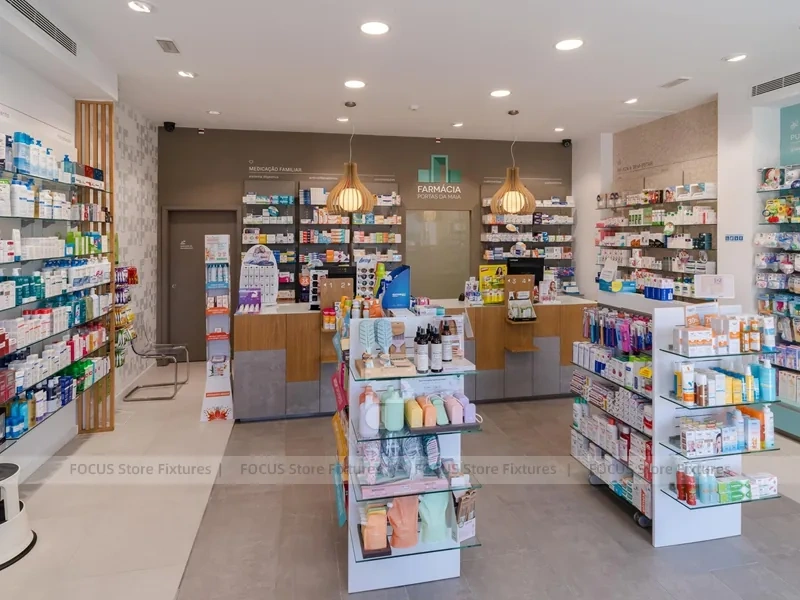 Pink Pegboard Pharmacy Personal Care Wall Display