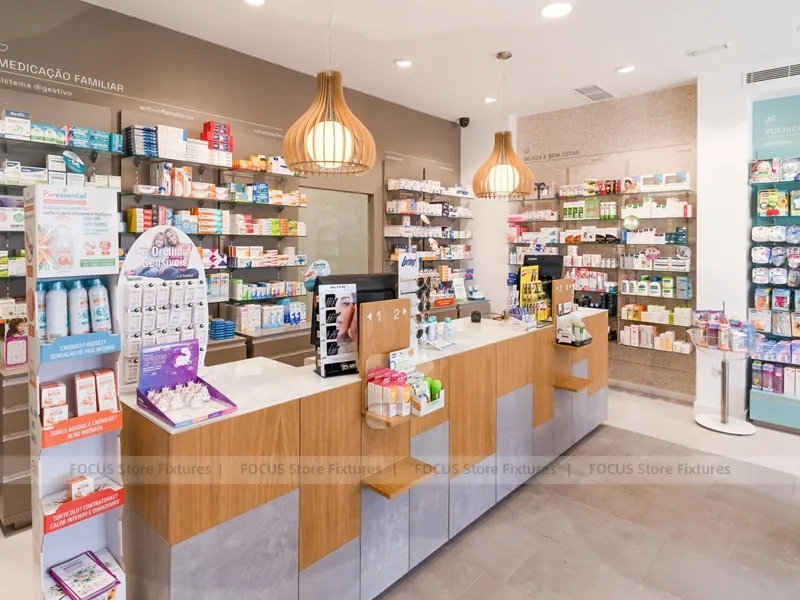 Pink Pegboard Pharmacy Personal Care Wall Display