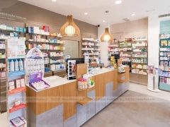 Pink Pegboard Pharmacy Personal Care Wall Display