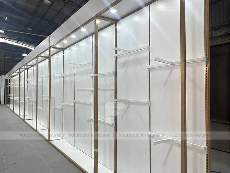 Pink White Boutique Wall and Rack Fixture Set