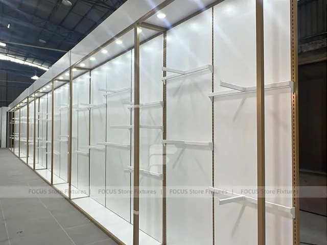 Pink White Boutique Wall and Rack Fixture Set