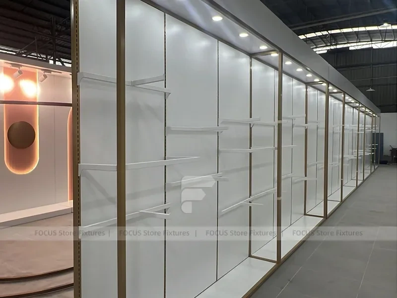 Pink White Boutique Wall and Rack Fixture Set