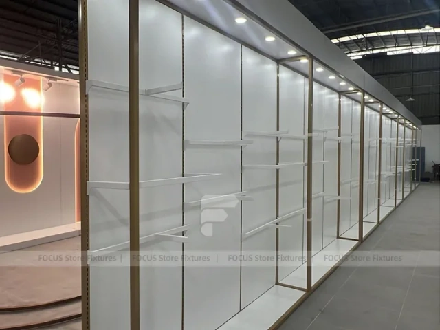 Pink White Boutique Wall and Rack Fixture Set