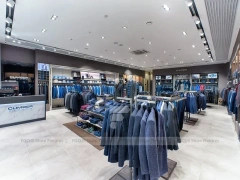 Premium Menswear Wood Wall and Island Display
