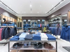 Premium Menswear Wood Wall and Island Display