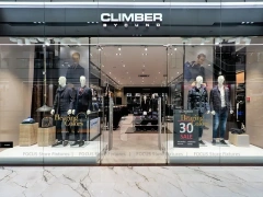 Premium Menswear Wood Wall and Island Display