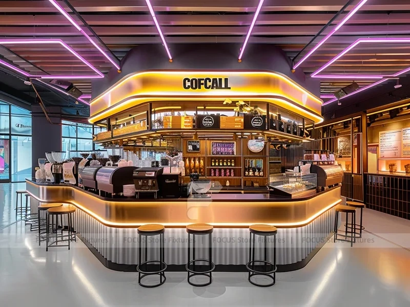 Purple Gold Beverage Island Bar
