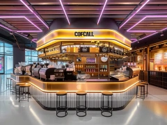 Purple Gold Beverage Island Bar