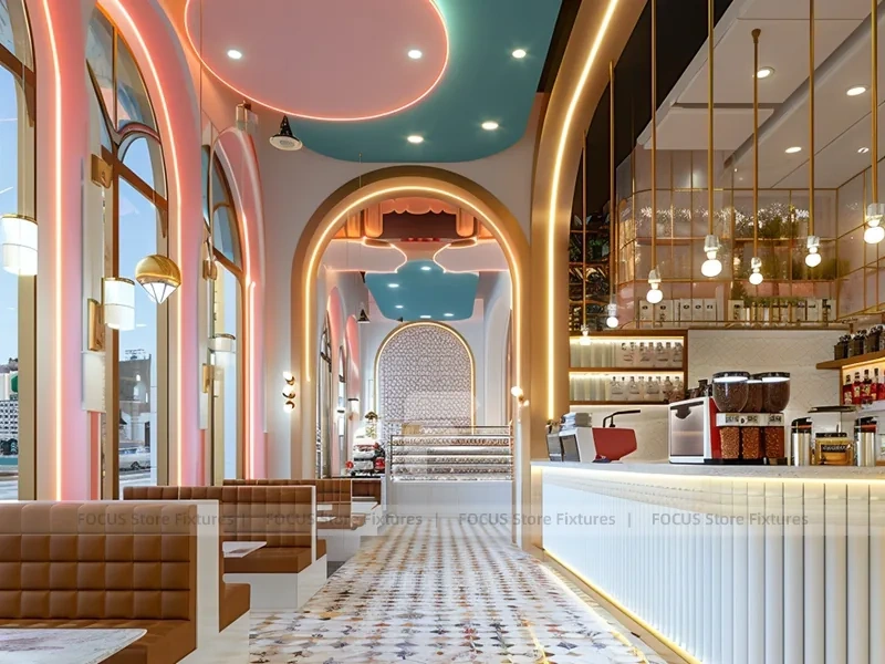 Red Arch Coffee Bar Seating Layout