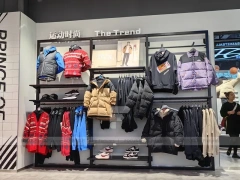 Red Basketball Sportswear Mannequin and Shoe Wall Display