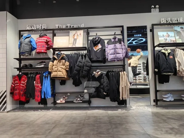 Red Basketball Sportswear Mannequin and Shoe Wall Display