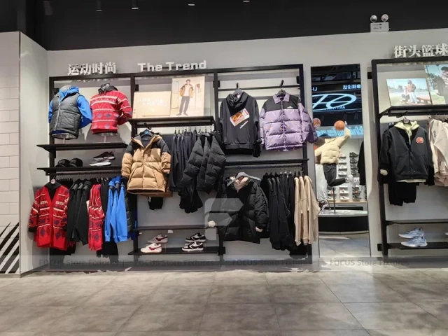 Red Basketball Sportswear Mannequin and Shoe Wall Display