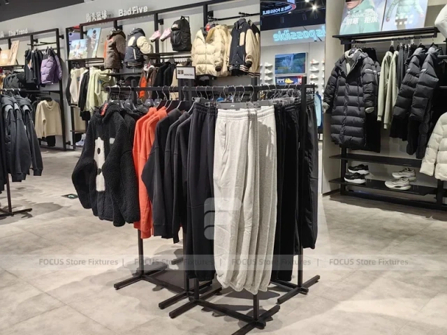 Red Basketball Sportswear Mannequin and Shoe Wall Display