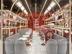 Red Hall Dessert Beverage Seating Layout