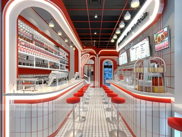 Red Hall Dessert Beverage Seating Layout
