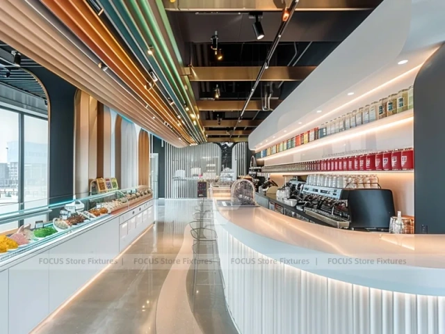 Red White Beverage Wall Counter