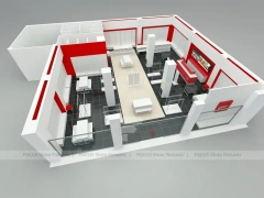 Red White Boutique Store Floor Plan Layout